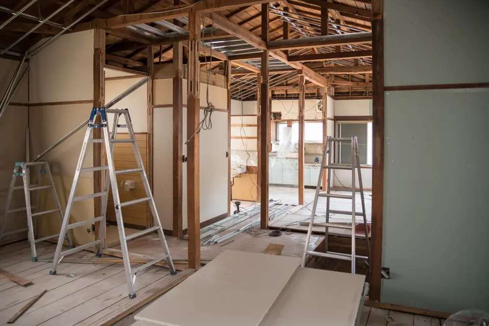 Interior home renovation in progress